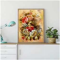New direct selling 5D diamond embroidery decorative canvas painting full of diamonds diy mosaic decoration dot diamond painting flowers blooming wealth New direct selling 5D diamond embroidery decorative canvas painting full of diamonds diy mosaic decoration dot diamond painting flowers blooming wealth