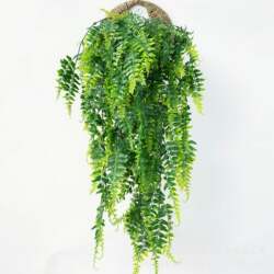Manufacturer's straight hair artificial plant 5-fork undercut Persian grass artificial green plant vine decorative rattan spider plant hanging Manufacturer's straight hair artificial plant 5-fork undercut Persian grass artificial green plant vine decorative rattan spider plant hanging