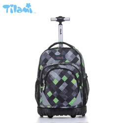Primary and secondary school students' trolley schoolbags for boys and girls, children's dual-use shoulder burden reduction 4-5-6 grade drag schoolbags Primary and secondary school students' trolley schoolbags for boys and girls, children's dual-use shoulder burden reduction 4-5-6 grade drag schoolbags