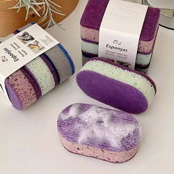 Thickened high-density Color dishwashing sponge brush three-pack non-oil pan brush double-sided kitchen dishwashing scouring pad Thickened high-density Color dishwashing sponge brush three-pack non-oil pan brush double-sided kitchen dishwashing scouring pad