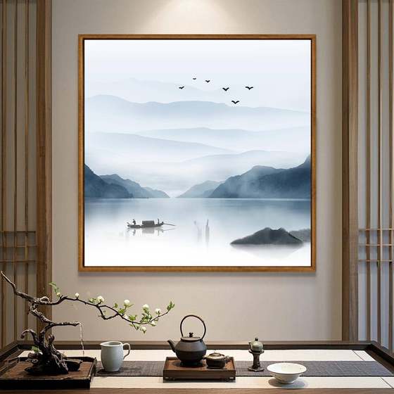 Entrance decoration painting square landscape hanging painting new Chinese style mural painting living room office study background wall
Entrance decoration painting square landscape hanging painting new Chinese style mural painting living room office study background wall