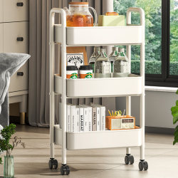 Trolley Rack Kitchen Bathroom Floor Multi-layer Bedroom Book Movable Baby Toy Snack Storage Rack Trolley Rack Kitchen Bathroom Floor Multi-layer Bedroom Book Movable Baby Toy Snack Storage Rack