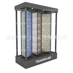 Customized mosaic tile display cabinet rotatable floor tile multi-sided exhibition hall display rack with light wall tile ceramic display rack Customized mosaic tile display cabinet rotatable floor tile multi-sided exhibition hall display rack with light wall tile ceramic display rack