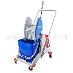 Chaobao B-045B downward-pressure double-bucket water-squeezing truck, water-squeezing mop, mobile cleaning truck, twist-squeezing bucket 50L Chaobao B-045B downward-pressure double-bucket water-squeezing truck, water-squeezing mop, mobile cleaning truck, twist-squeezing bucket 50L