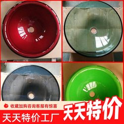 Tempered Glass Round Single Basin Above Counter Basin under Counter Basin Colored Glass Wash Basin Washbasin Vanity Basin Tempered Glass Round Single Basin Above Counter Basin under Counter Basin Colored Glass Wash Basin Washbasin Vanity Basin