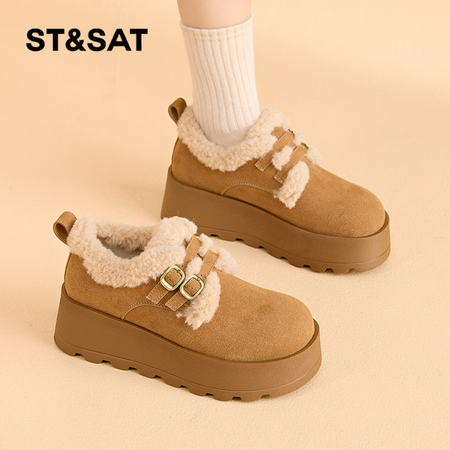 Saturday cotton shoes for women 2025 winter new outer wear women's popular thick-soled plus velvet thickened warm Birkenstock women's shoes Saturday cotton shoes for women 2025 winter new outer wear women's popular thick-soled plus velvet thickened warm Birkenstock women's shoes