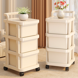 Trolley Storage Rack Floor-Standing Drawer-Type Snack Rack Household Multi-Layer Baby Storage Toy Sundry Storage Cabinet Trolley Storage Rack Floor-Standing Drawer-Type Snack Rack Household Multi-Layer Baby Storage Toy Sundry Storage Cabinet