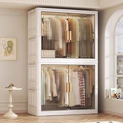 Children's Wardrobe, No Installation Required, Baby Clothes Storage Cabinet, Bedroom Simple Hanging Plastic Storage Cabinet for Home Use Children's Wardrobe, No Installation Required, Baby Clothes Storage Cabinet, Bedroom Simple Hanging Plastic Storage Cabinet for Home Use