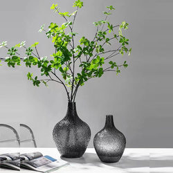 American-Style High-End Light Luxury Large Bell-Shaped Vase with Horse-Drunken Wood Flower Arrangement, Trendy Glass Living Room Flower Arrangement, Simple Hydroponic American-Style High-End Light Luxury Large Bell-Shaped Vase with Horse-Drunken Wood Flower Arrangement, Trendy Glass Living Room Flower Arrangement, Simple Hydroponic