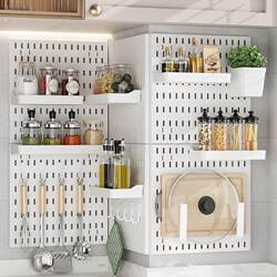 Hole-free hole board storage rack kitchen hole board accessories storage and organization display rack multi-functional hole board Hole-free hole board storage rack kitchen hole board accessories storage and organization display rack multi-functional hole board