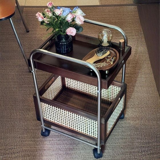 Solid wood can move the side of the small table living room living room side cabinet in the middle of the cabinet, retro snacks, retro snack sets, rattan compilation
Solid wood can move the side of the small table living room living room side cabinet in the middle of the cabinet, retro snacks, retro snack sets, rattan compilation