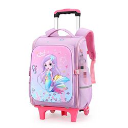 New primary school student trolley bag children's cartoon dual-purpose school bag 1-3 grade student trolley bag stair climbing wheel New primary school student trolley bag children's cartoon dual-purpose school bag 1-3 grade student trolley bag stair climbing wheel