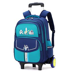 New children's trolley school bag primary school students climbing stairs large wheels 3-6 grade trolley case school bag men's wheel school bag New children's trolley school bag primary school students climbing stairs large wheels 3-6 grade trolley case school bag men's wheel school bag