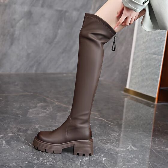 Maillard stretch fashion boots for women high heels 2025 winter new round toe thick heel waterproof platform over-knee boots
Maillard stretch fashion boots for women high heels 2025 winter new round toe thick heel waterproof platform over-knee boots