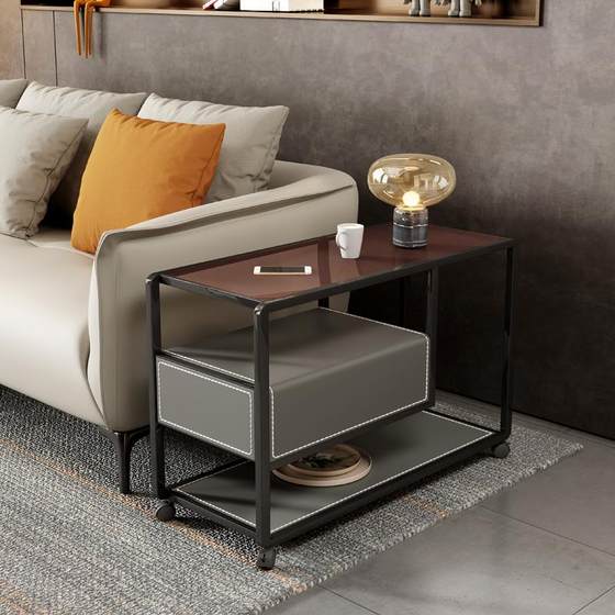 Italian light luxury sofa side cabinet modern simple saddle leather small movable corners several small table storage racks
Italian light luxury sofa side cabinet modern simple saddle leather small movable corners several small table storage racks