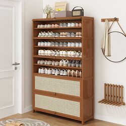 Shoe rack doorway modern simple large capacity simple dustproof shoe cabinet all-in-one cabinet multi-layer shoe storage artifact for home use Shoe rack doorway modern simple large capacity simple dustproof shoe cabinet all-in-one cabinet multi-layer shoe storage artifact for home use