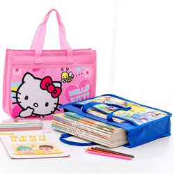 Cute cartoon cram school primary school students' tutoring school bag children's art tote bag carrying book bag homework A4 document bag Cute cartoon cram school primary school students' tutoring school bag children's art tote bag carrying book bag homework A4 document bag