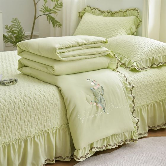 Class A knitted cotton bed cover summer cool quilt four-piece set summer machine washable air conditioner thin quilt princess style
Class A knitted cotton bed cover summer cool quilt four-piece set summer machine washable air conditioner thin quilt princess style