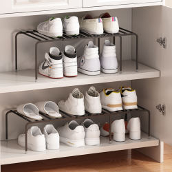 Shoe rack space-saving shoe storage artifact compartment shoe cabinet built-in partition retractable layered storage rack Shoe rack space-saving shoe storage artifact compartment shoe cabinet built-in partition retractable layered storage rack