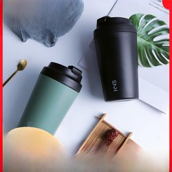 Porcelain liner water cup high-end men's and women's tumbler thermos cup 380ml coffee cup milk machine cup seal with lid Porcelain liner water cup high-end men's and women's tumbler thermos cup 380ml coffee cup milk machine cup seal with lid