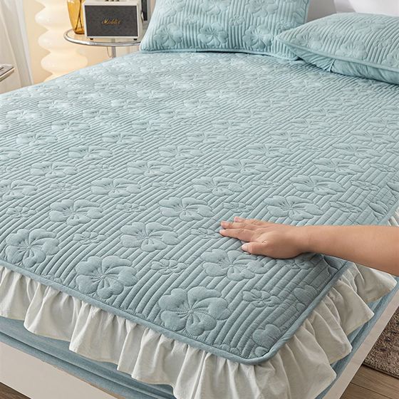 Total cotton bed belt skirt edge thickened cotton cotton cotton anti -sliding side bed covered bed cover A category mother and baby level four seasons universal Total cotton bed belt skirt edge thickened cotton cotton cotton anti -sliding side bed covered bed cover A category mother and baby level four seasons universal