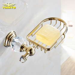 No punching soap rack box crystal o soap box gold-plated European bathroom soap dish soap net soap dish hardware hanging No punching soap rack box crystal o soap box gold-plated European bathroom soap dish soap net soap dish hardware hanging