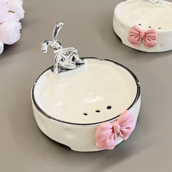 Light luxury ceramic soap box makeup m room drain creative home high-end storage soap rack internet celebrity cute Light luxury ceramic soap box makeup m room drain creative home high-end storage soap rack internet celebrity cute