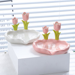 Home Creative Flower Ceramic Soap Dish No Drilling Drainage Household Soap Dish Diversion Drainage Washbasin Storage Home Creative Flower Ceramic Soap Dish No Drilling Drainage Household Soap Dish Diversion Drainage Washbasin Storage