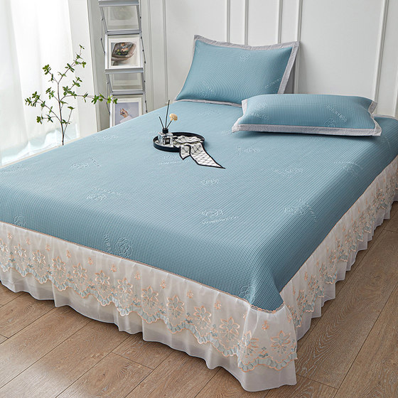 Class A polymer polyethylene cool mat bed cover high-end ice silk mat three-piece set washable cold bean bean bed skirt
Class A polymer polyethylene cool mat bed cover high-end ice silk mat three-piece set washable cold bean bean bed skirt