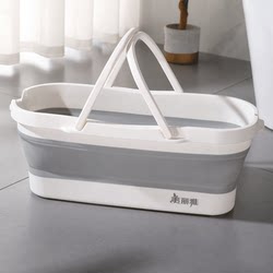 Meiya folding bucket household mop large capacity rectangular mop bucket portable bucket plastic cleaning bucket Meiya folding bucket household mop large capacity rectangular mop bucket portable bucket plastic cleaning bucket