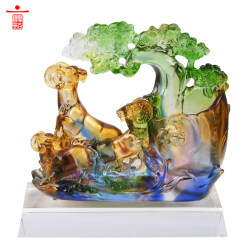 Glazed pen holder ornaments study boss office desk practical furnishings Sanyang Kaitai creative crystal crafts Glazed pen holder ornaments study boss office desk practical furnishings Sanyang Kaitai creative crystal crafts