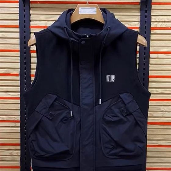 Autumn and winter thin cotton knitted men's hooded vest simple slim fit young three-dimensional pocket casual outer vest
Autumn and winter thin cotton knitted men's hooded vest simple slim fit young three-dimensional pocket casual outer vest