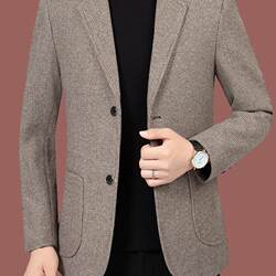 Pierre Cardin Spring and Autumn Men's Casual Suit 2025 New Single-Piece Suit Top Middle-Aged Men's Slim Fit Jacket Pierre Cardin Spring and Autumn Men's Casual Suit 2025 New Single-Piece Suit Top Middle-Aged Men's Slim Fit Jacket