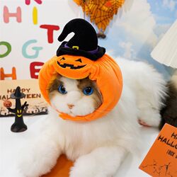 Pet Hat Halloween Funny Dog Pumpkin Hat Dog Costume Cat Transformation Headgear Cat Supplies Pet Hat Halloween Funny Dog Pumpkin Hat Dog Costume Cat Transformation Headgear Cat Supplies