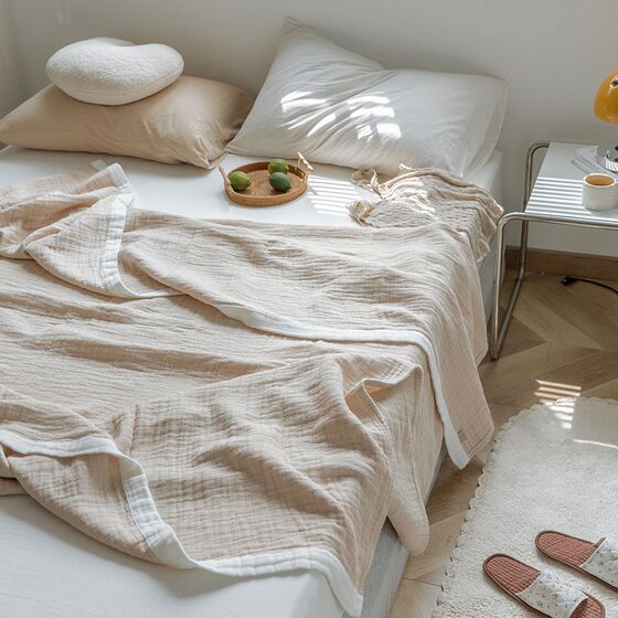 Class A full cotton gauze towel vintage nostalgic solid color Summer thin gauze W cover blanket sofa blanket 
Class A full cotton gauze towel vintage nostalgic solid color Summer thin gauze W cover blanket sofa blanket