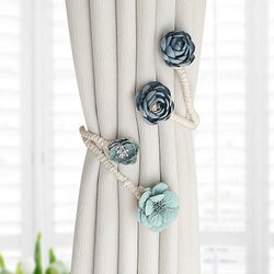 Branches and flowers curtain buckles and tie-ups, a pair of creative tie-ups and decorative buckles and tie-ups, decorative buckles and accessories, wood Branches and flowers curtain buckles and tie-ups, a pair of creative tie-ups and decorative buckles and tie-ups, decorative buckles and accessories, wood