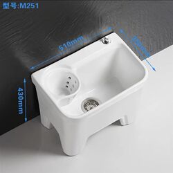 Mop pool wash mop mop pool drain basket floor mop bucket square mop pool balcony mop basin ceramic bathroom Mop pool wash mop mop pool drain basket floor mop bucket square mop pool balcony mop basin ceramic bathroom