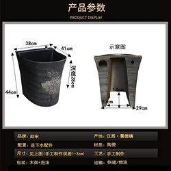 Outdoor mop pool ceramic household mop pool balcony mop pool desk-controlled mopping basin automatic water mop bucket Outdoor mop pool ceramic household mop pool balcony mop pool desk-controlled mopping basin automatic water mop bucket