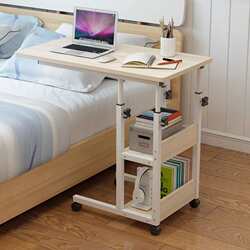 Bedside table simple movable small table bedroom home student desk bed lift dormitory lazy computer desk Bedside table simple movable small table bedroom home student desk bed lift dormitory lazy computer desk