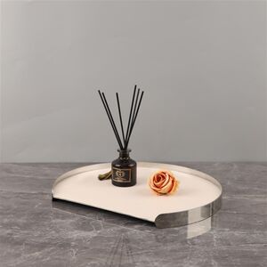Modern simple stainless steel leather aromatherapy decorative tray ornaments entrance bedroom TV cabinet soft decoration home accessories 
Modern simple stainless steel leather aromatherapy decorative tray ornaments entrance bedroom TV cabinet soft decoration home accessories