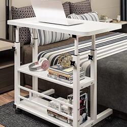Movable student home desk elementary school bed simple computer table bedside table lift table dormitory bedroom Movable student home desk elementary school bed simple computer table bedside table lift table dormitory bedroom