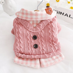 Pet small dog dog clothes cat autumn and winter clothes fake two pieces of clothing British short blue cat hairless cat clothes Pet small dog dog clothes cat autumn and winter clothes fake two pieces of clothing British short blue cat hairless cat clothes
