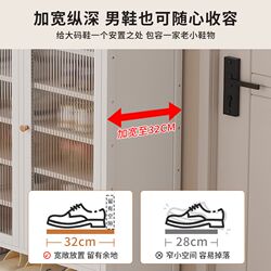 New installation-free shoe rack at home entrance door wall-mounted dust-proof shoe cabinet solid wood multi-layer strong and durable folding New installation-free shoe rack at home entrance door wall-mounted dust-proof shoe cabinet solid wood multi-layer strong and durable folding