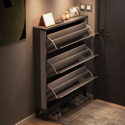 Ultra-Thin Italian-Style Tipping Shoe Cabinet for Home Entrance, Indoor New Model, Integrated Large-Capacity Shoe Rack for Entryway Ultra-Thin Italian-Style Tipping Shoe Cabinet for Home Entrance, Indoor New Model, Integrated Large-Capacity Shoe Rack for Entryway