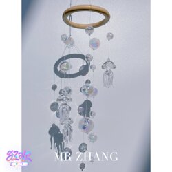 Original Jellyfish Wind Chime Ocean Mermaid Dreamy Hanging Decoration for Balcony, Bedroom, Living Room, Home Decor, Atmospheric Gift Original Jellyfish Wind Chime Ocean Mermaid Dreamy Hanging Decoration for Balcony, Bedroom, Living Room, Home Decor, Atmospheric Gift