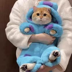 Kitten Clothes for Autumn and Winter, Funny Dinosaur Costume, Flannel for Kittens, Ragdoll, British Shorthair, Anti-Shedding, Pet Winter Warmth Kitten Clothes for Autumn and Winter, Funny Dinosaur Costume, Flannel for Kittens, Ragdoll, British Shorthair, Anti-Shedding, Pet Winter Warmth