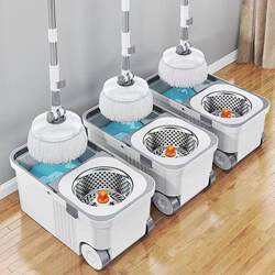 Thickened upgraded version of the mop, hand-wash-free, household self-wringing water rotating mop, household bucket, one-mop clean mop Thickened upgraded version of the mop, hand-wash-free, household self-wringing water rotating mop, household bucket, one-mop clean mop