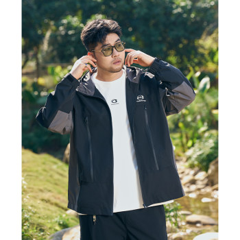 Black Jin's new large size hooded outdoor jacket jacket Black Jin's new large size hooded outdoor jacket jacket