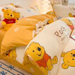 Disney Pure Cotton 100% Cotton Four-Piece Bedding Set 2025 New Cartoon Children's Bed Sheet Duvet Cover Three-Piece Set 4 Disney Pure Cotton 100% Cotton Four-Piece Bedding Set 2025 New Cartoon Children's Bed Sheet Duvet Cover Three-Piece Set 4