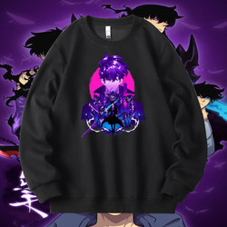 I Upgraded My Own Collection of Solo Leveling Collaboration Fleece Sweatshirts, Loose-Fitting Japanese-Style Long-Sleeve Shirts for Men and Women with Anime Designs I Upgraded My Own Collection of Solo Leveling Collaboration Fleece Sweatshirts, Loose-Fitting Japanese-Style Long-Sleeve Shirts for Men and Women with Anime Designs
